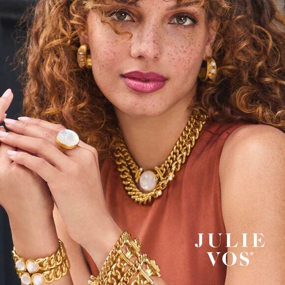 Brand New. $235 Julie Vos Dolce Demi Link Bracelet Sz Large (long) Color: gold - Picture 13 of 13